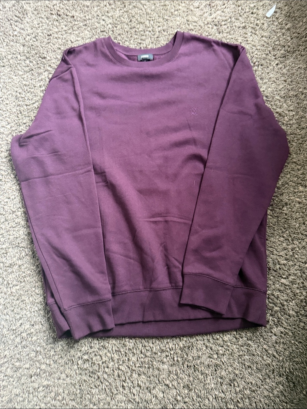 Express Men's Crewneck Sweater in Deep Plum